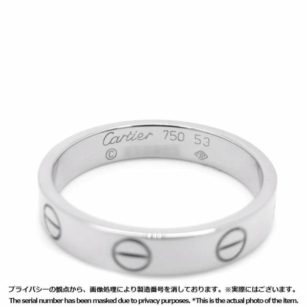 カルティエ リング LOVE ウェディング リング K18WGホワイトゴールド サイズ53 B4085100 Cartier 指輪 ミニラブ ジュエリー