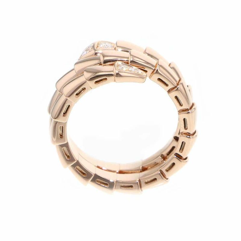 ブルガリ リング セルペンティ ヴァイパー リング ダイヤモンド 0.1ct K18PGピンクゴールド サイズS 357866 指輪 ジュエリー