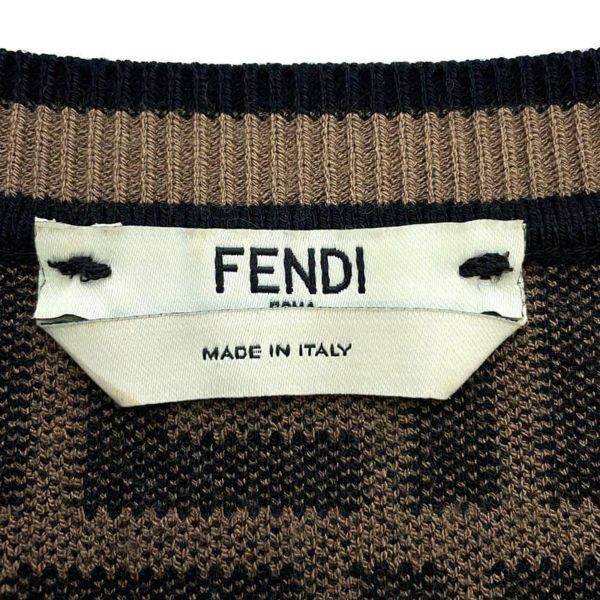 フェンディ ニット ズッカ柄 レーヨン レディースサイズ40 FZY703 FENDI トップス 黒