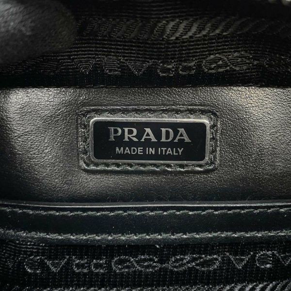 プラダ ショルダーバッグ トライアングルロゴ ブリック サフィアーノレザー 2VH070 PRADA 黒