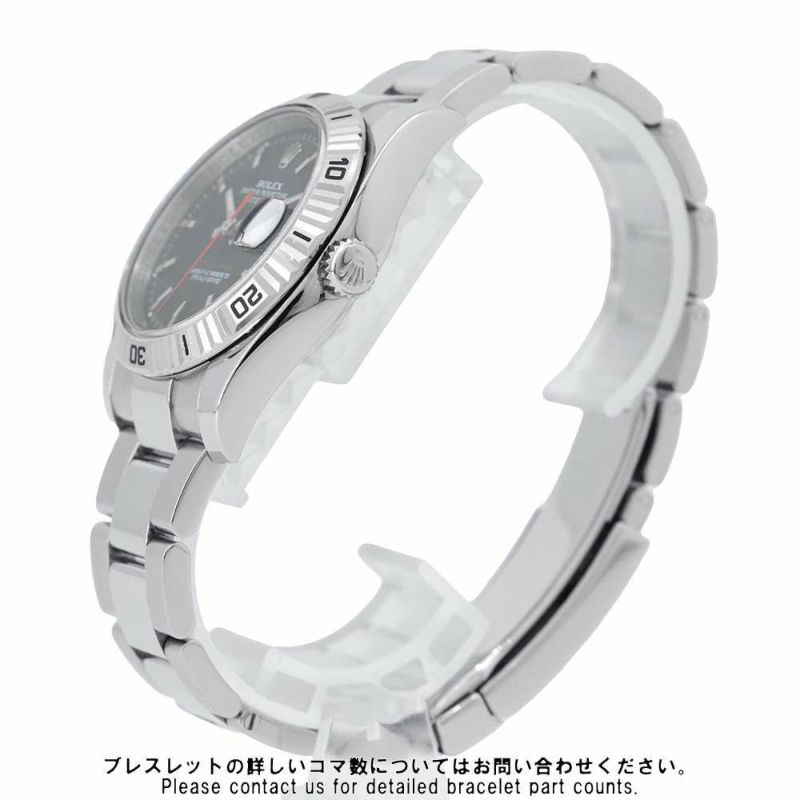 ロレックス デイトジャスト ターノグラフ SS/K18WGホワイトゴールド 116264 ROLEX 腕時計 黒文字盤
