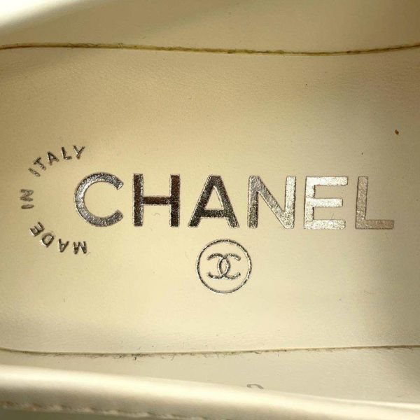 シャネル ローファー マトラッセ CCターンロック ラムスキン レディースサイズ35C G36646 CHANEL 靴 白