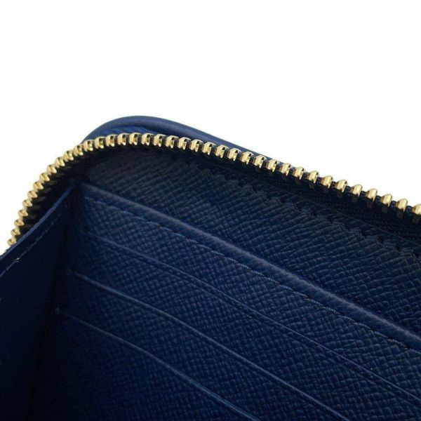 ルイヴィトン 長財布 モノグラム・ジャカード デニム ジッピー・ウォレット M81226 LOUIS VUITTON ブルー ホワイト