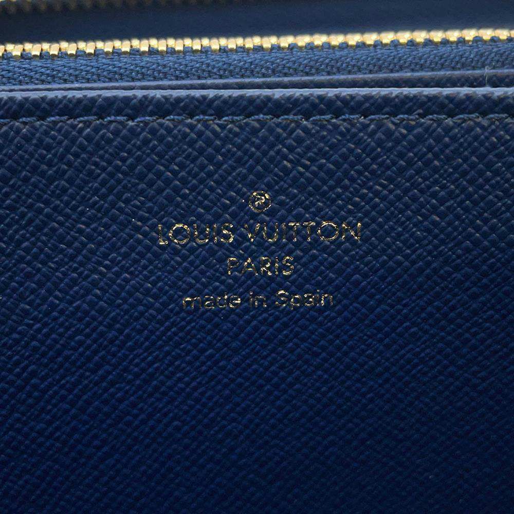 ルイヴィトン 長財布 モノグラム・ジャカード デニム ジッピー・ウォレット M81226 LOUIS VUITTON ブルー ホワイト