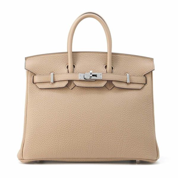 エルメス バーキン25 ベージュマルファ/シルバー金具 トゴ B刻印 HERMES Birkin ハンドバッグ