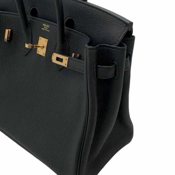 エルメス バーキン25 ブラック/ピンクゴールド金具 トゴ D刻印 HERMES Birkin ハンドバッグ 黒