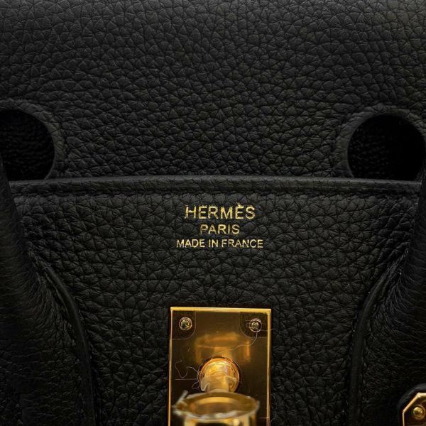 エルメス バーキン25 ブラック/ピンクゴールド金具 トゴ D刻印 HERMES Birkin ハンドバッグ 黒