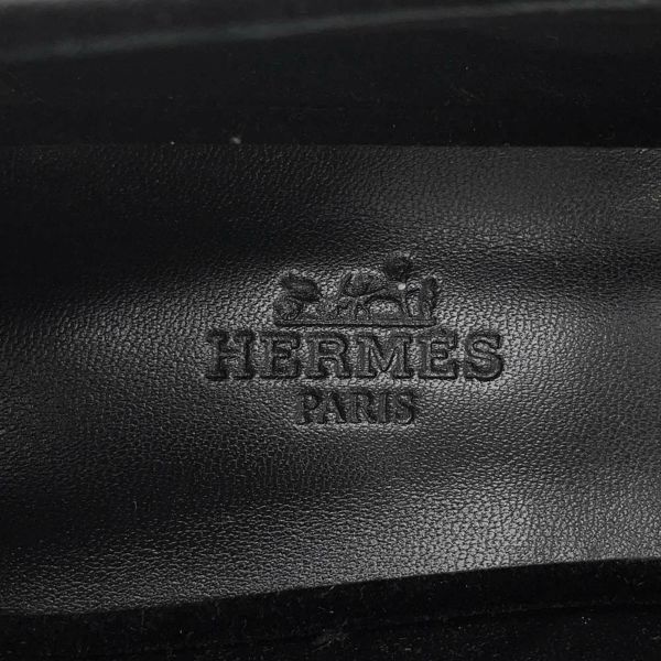 エルメス パンプス ジェーン ヴェロア・ファブリック ラインストーン レディースサイズ37 HERMES 靴 黒