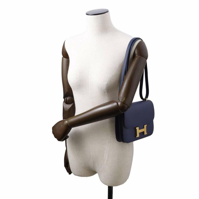 エルメス ミニ コンスタンス3 ミロワール ブルーネイビー/ゴールド金具 エプソン B刻印