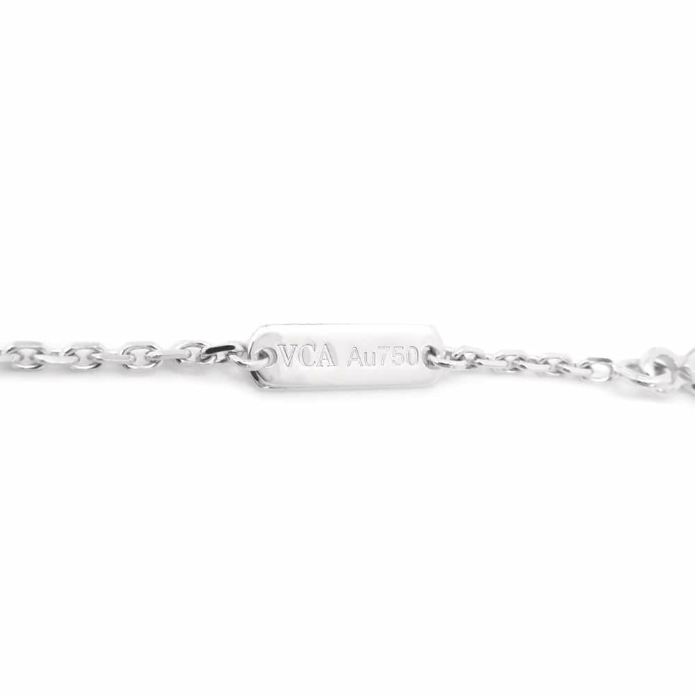 ヴァンクリーフ&アーペル ネックレス ヴィンテージ アルハンブラ ペンダント ギヨシェ K18WGホワイトゴールド VCARP9XG00