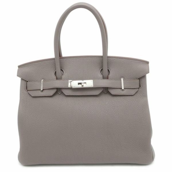 エルメス バーキン30 エタン/シルバー金具 トゴ T刻印 HERMES Birkin ハンドバッグ