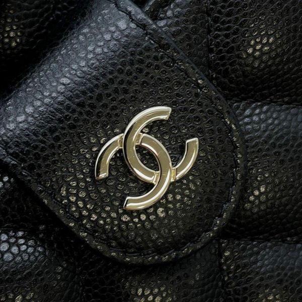 シャネル チェーンショルダーバッグ マトラッセ ココマーク キャビアスキン AP3998 CHANEL 黒