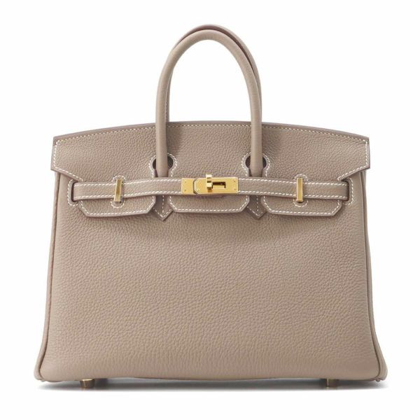 エルメス バーキン25 エトゥープ/ゴールド金具 トゴ W刻印 HERMES Birkin ハンドバッグ