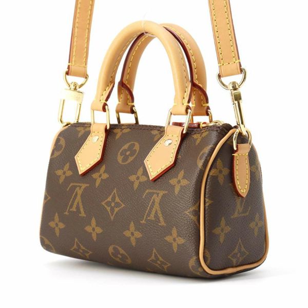 ルイヴィトン ハンドバッグ モノグラム ナノ・スピーディ M81085 LOUIS VUITTON バッグ 2wayショルダーバッグ