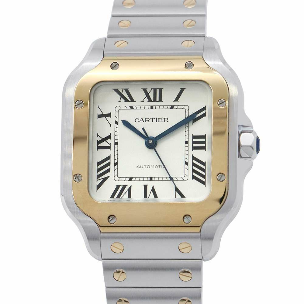 カルティエ サントス ドゥ カルティエ ウォッチ MM W2SA0016 Cartier 腕時計 オパライン文字盤