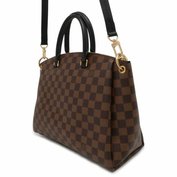 ルイヴィトン トートバッグ ダミエ・エベヌ オデオン・トートMM N45283 LOUIS VUITTON 2wayショルダーバッグ ブラック 黒