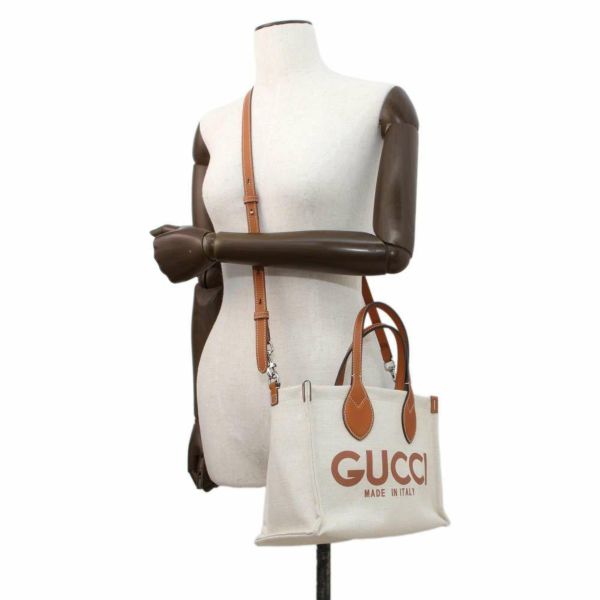 グッチ トートバッグ GUCCI プリント ミニ キャンバス 772144 GUCCI 2wayショルダーバッグ ポーチ付き