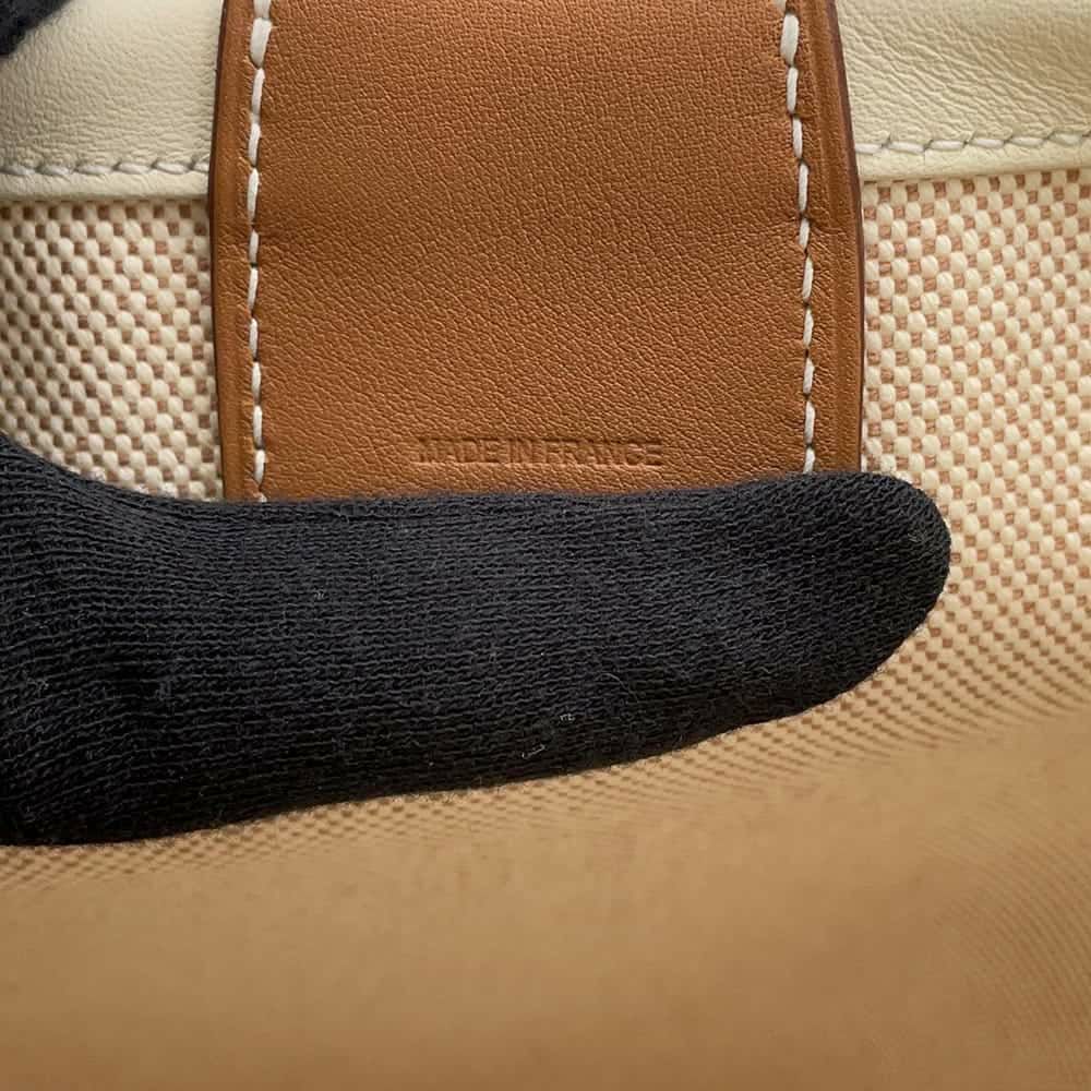 エルメス トートバッグ スティープル 25 ゴールド/エクリュ/シルバー金具 トワルアッシュ / スイフト