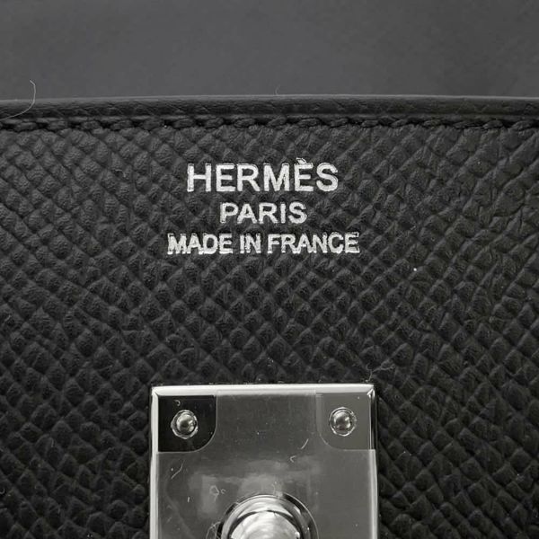 エルメス バーキン25 セリエ ブラック/シルバー金具 エプソン W刻印 HERMES Birkin ハンドバッグ 黒