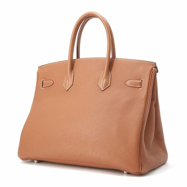 エルメス バーキン35 ゴールド/シルバー金具 トゴ □H刻印 HERMES Birkin ハンドバッグ