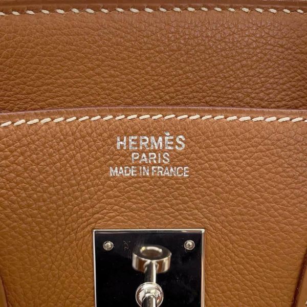 エルメス バーキン35 ゴールド/シルバー金具 トゴ □H刻印 HERMES Birkin ハンドバッグ