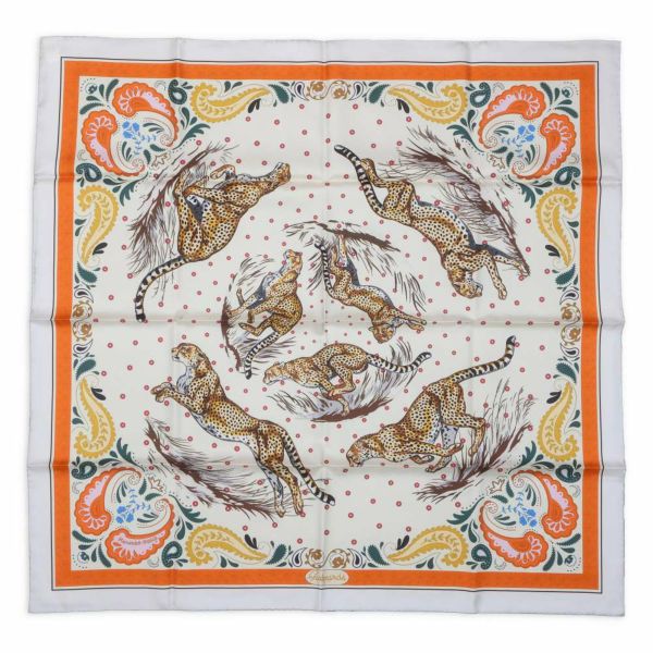 エルメス カレ90 カレ ダブルフェイス チーター・バンダナ QUEPARDS BANDANA HERMES カシミヤ スカーフ 2024AW