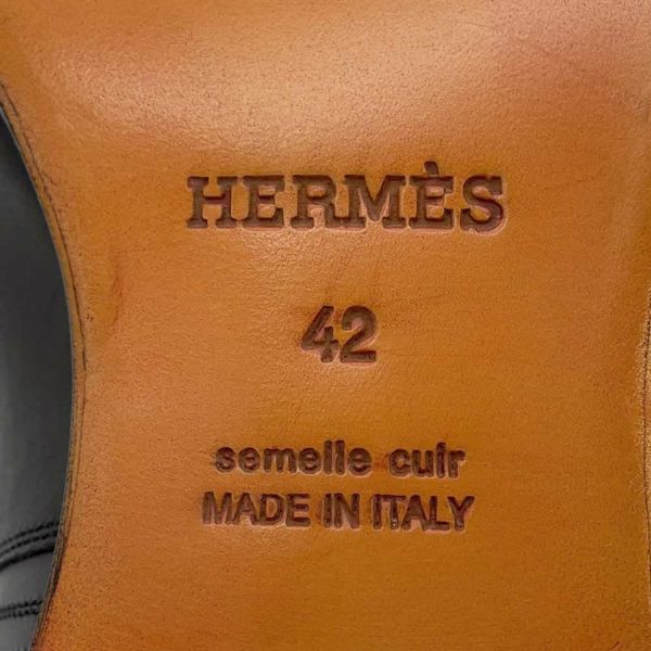 エルメス ブーツ フォーチュン カーフレザー メンズサイズ42 HERMES 靴 ショートブーツ 黒