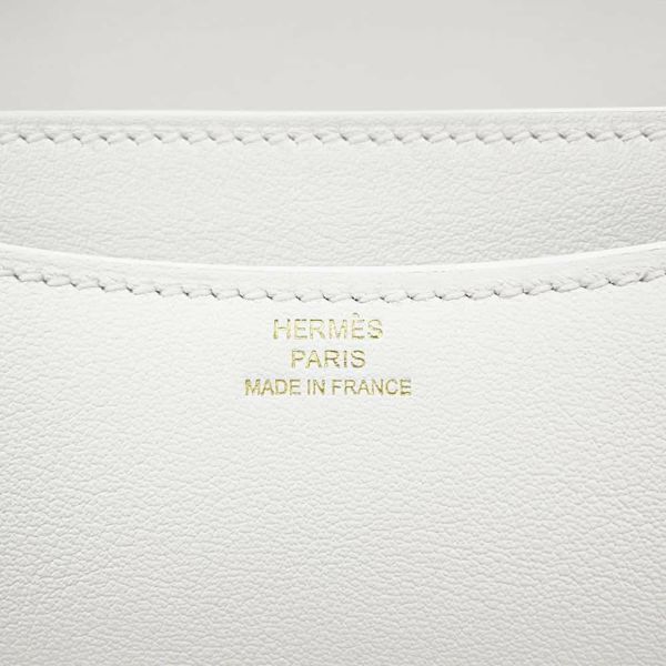 エルメス ミニ コンスタンス3 ミロワール ニューホワイト/シャンパンゴールド金具 エバーカラー B刻印 白