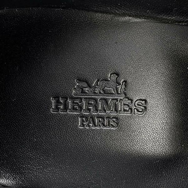 エルメス モカシン ロワイヤル シェーブル レザー レディースサイズ35 1/2 HERMES 靴 黒 白