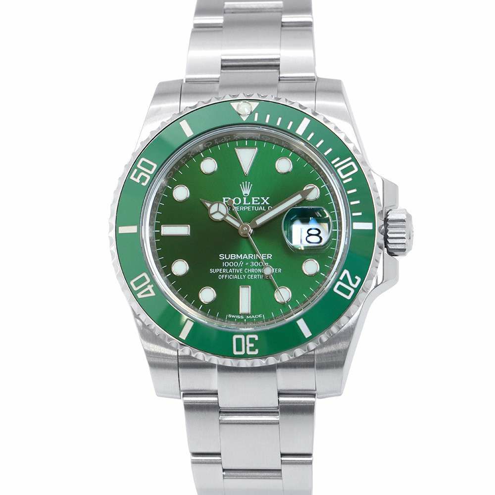 ロレックス サブマリーナ デイト グリーン ランダムシリアル ルーレット 116610LV ROLEX 腕時計 ウォッチ グリーン文字盤