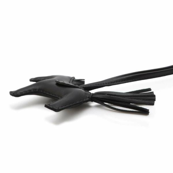 エルメス バッグチャーム ロデオPM タッチ ブラック ラムスキン