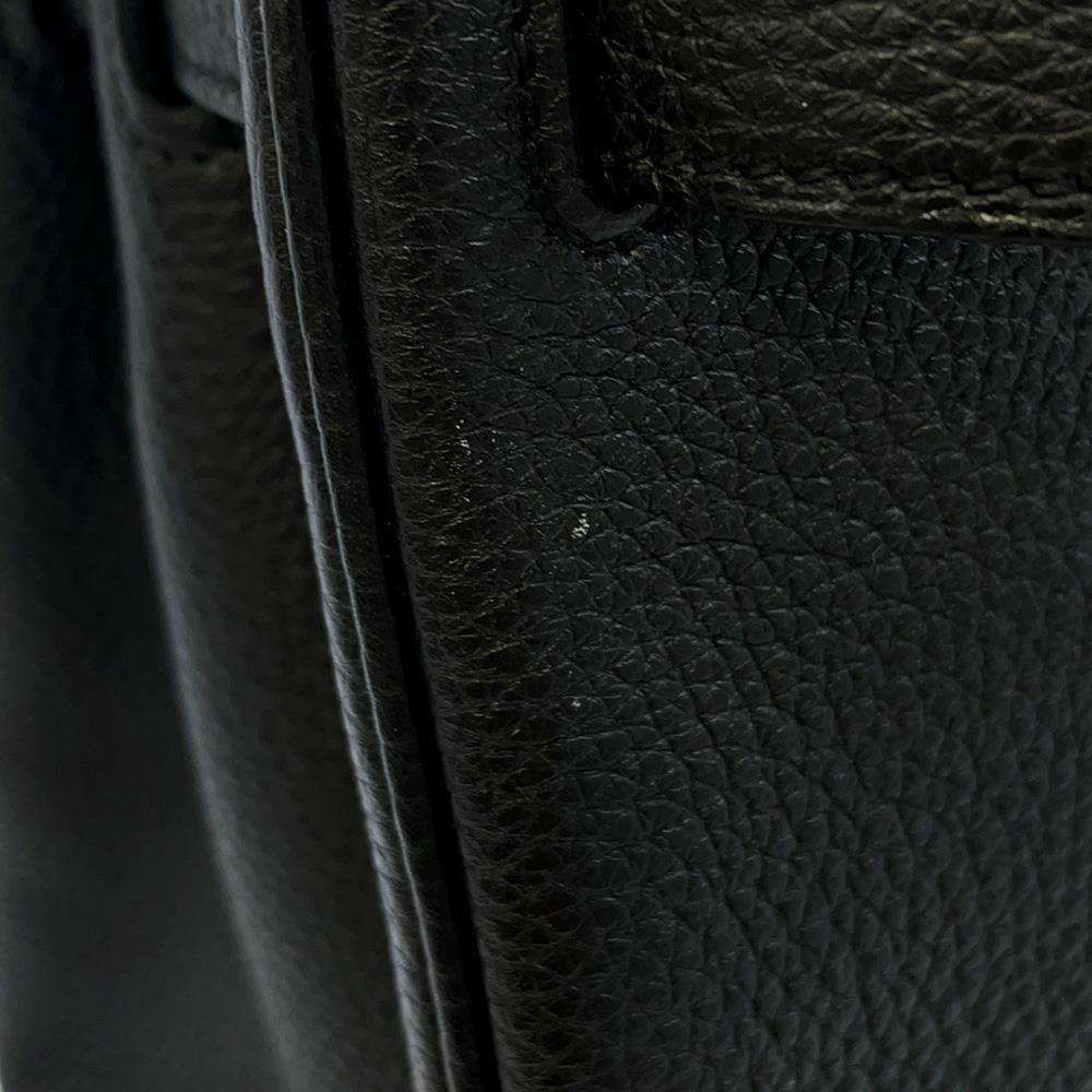 エルメス バーキン30 ブラック/シルバー金具 トゴ □O刻印 HERMES Birkin ハンドバッグ 黒