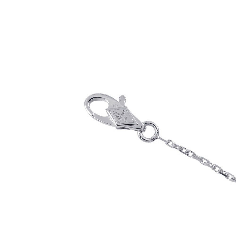 ヴァンクリーフ&アーペル ネックレス スウィート パピヨン ペンダント ターコイズ K18WGホワイトゴールド VCARF80500