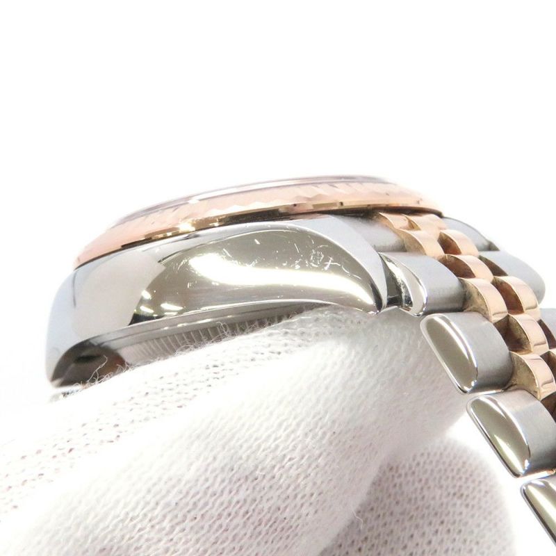 ロレックス レディ デイトジャスト SS/K18PG エバーローズゴールド 279171G チョコレート文字盤 10Pダイヤ