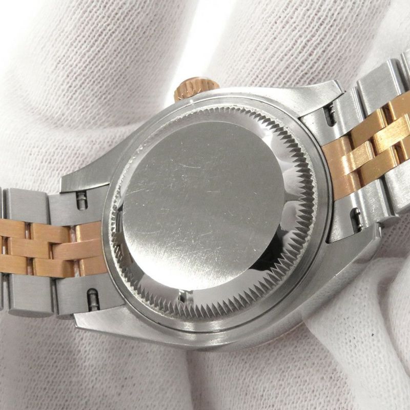 ロレックス レディ デイトジャスト SS/K18PG エバーローズゴールド 279171G チョコレート文字盤 10Pダイヤ