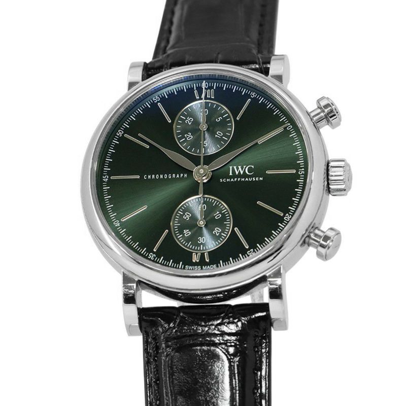 IWC ポートフィノ・クロノグラフ 39 IW391405 腕時計 グリーン文字盤