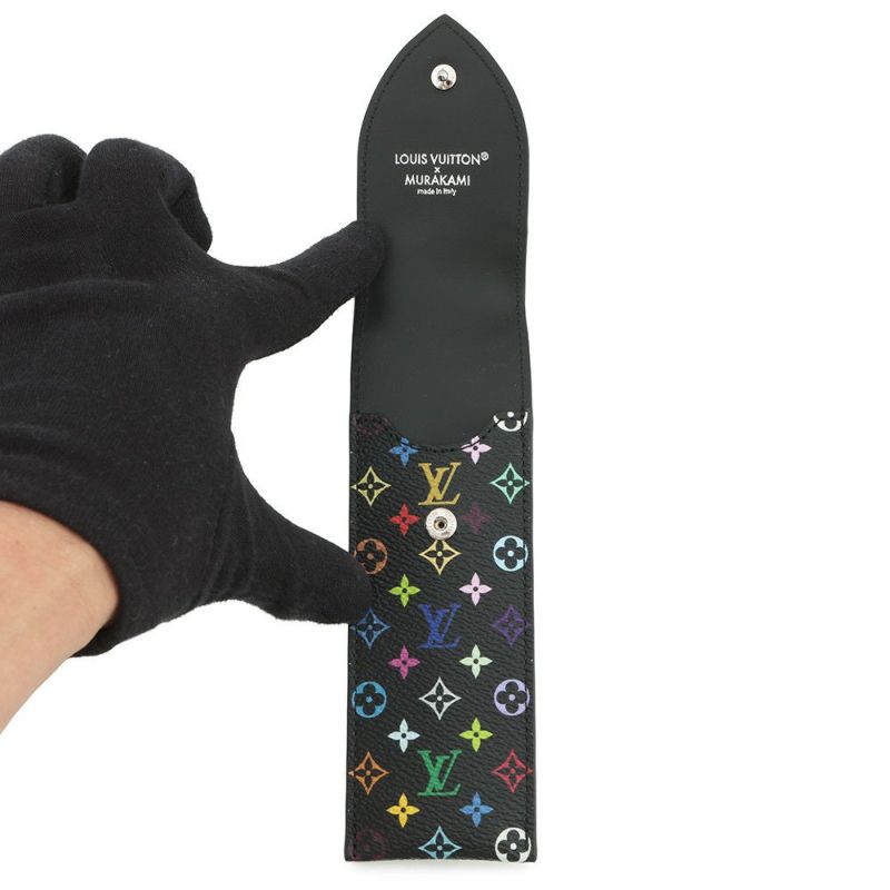 ルイヴィトン ペンケース LV x TM モノグラム マルチカラー ペンケース GI1312 村上隆コラボ 黒 ブラック