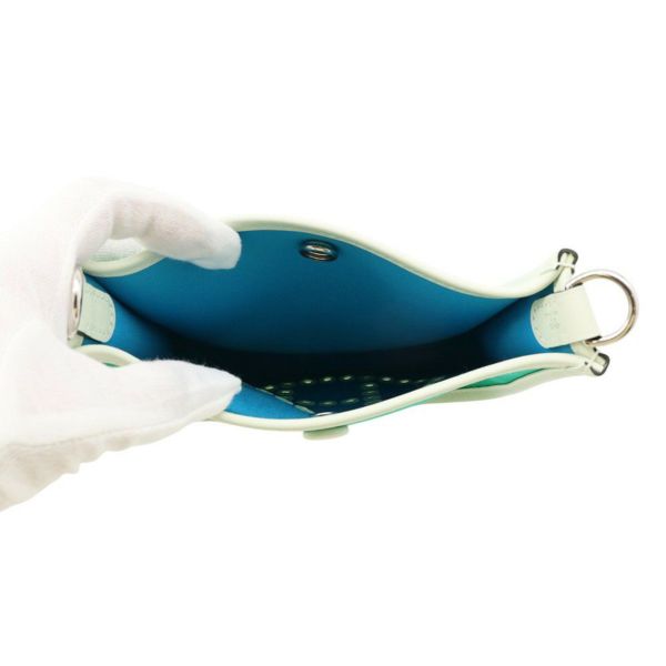 エルメス ワンショルダー ネオ エブリンTPM ミント/ブルーアズテック/ヴェールフィズ/シルバー金具 トワルオフィシエ/スイフト W刻印