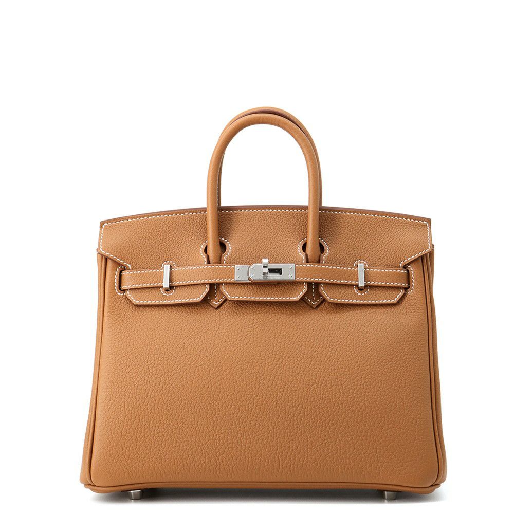 エルメス バーキン25 ゴールド/シルバー金具 トゴ K刻印 HERMES Birkin ハンドバッグ