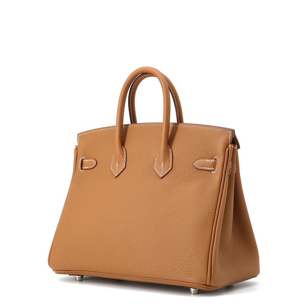 エルメス バーキン25 ゴールド/シルバー金具 トゴ K刻印 HERMES Birkin ハンドバッグ