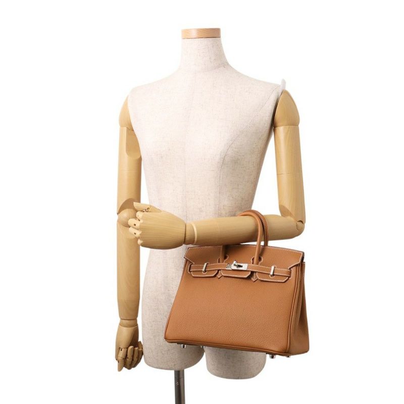 エルメス バーキン25 ゴールド/シルバー金具 トゴ K刻印 HERMES Birkin ハンドバッグ