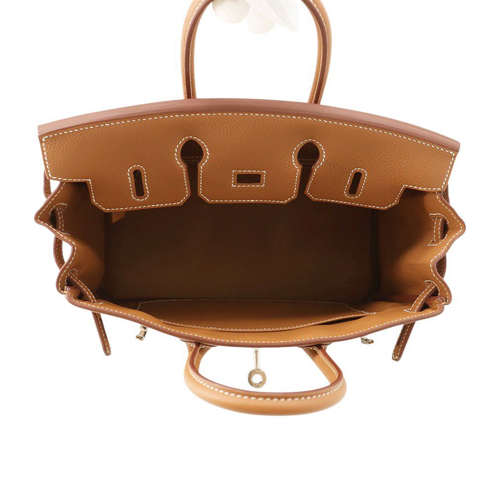 エルメス バーキン25 ゴールド/シルバー金具 トゴ K刻印 HERMES Birkin ハンドバッグ