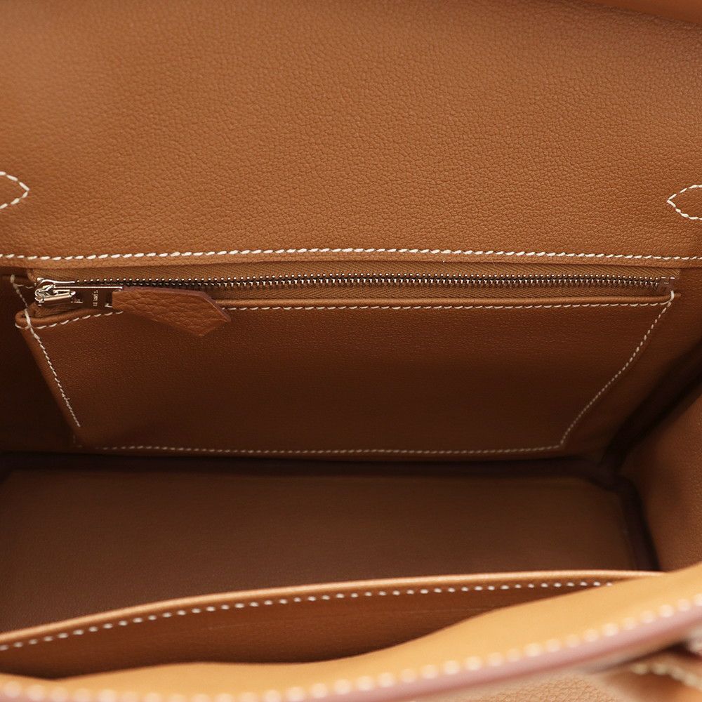 エルメス バーキン25 ゴールド/シルバー金具 トゴ K刻印 HERMES Birkin ハンドバッグ