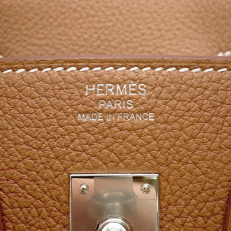 エルメス バーキン25 ゴールド/シルバー金具 トゴ K刻印 HERMES Birkin ハンドバッグ