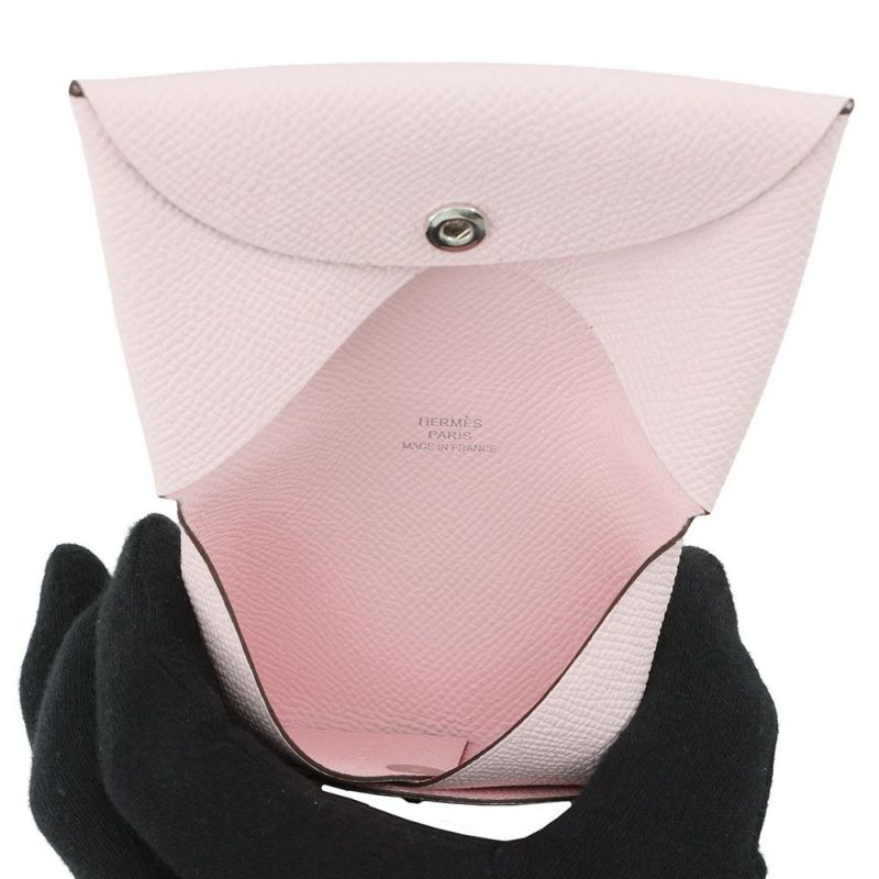 エルメス カードケース カルヴィ ローズダーリン エプソン W刻印 HERMES 名刺入れ