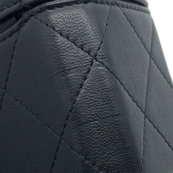 シャネル チェーンショルダーバッグ マトラッセ ココマーク バニティバッグ ラムスキン AP3459 CHANEL 黒 2way