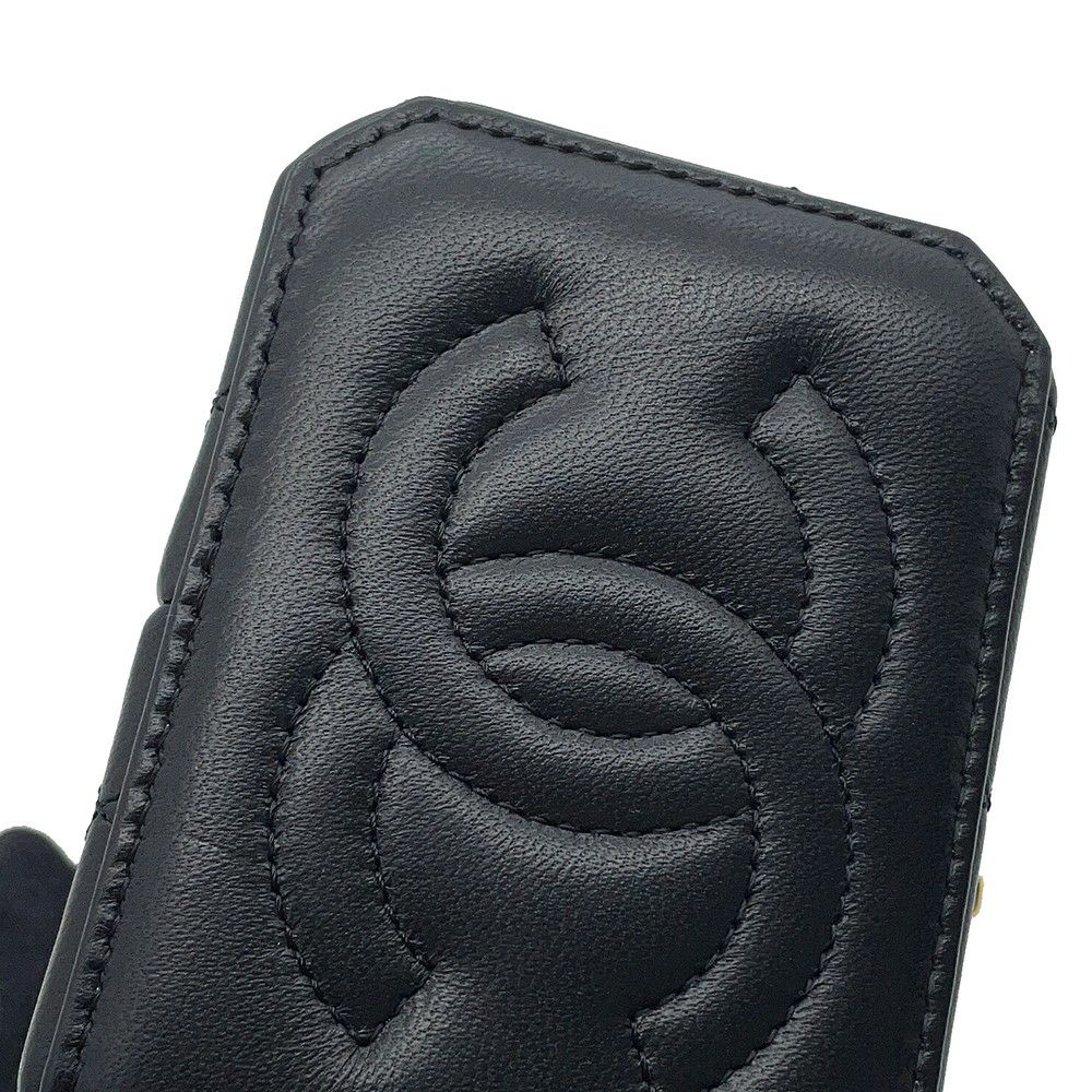 シャネル チェーンショルダーバッグ マトラッセ ココマーク バニティバッグ ラムスキン AP3459 CHANEL 黒 2way