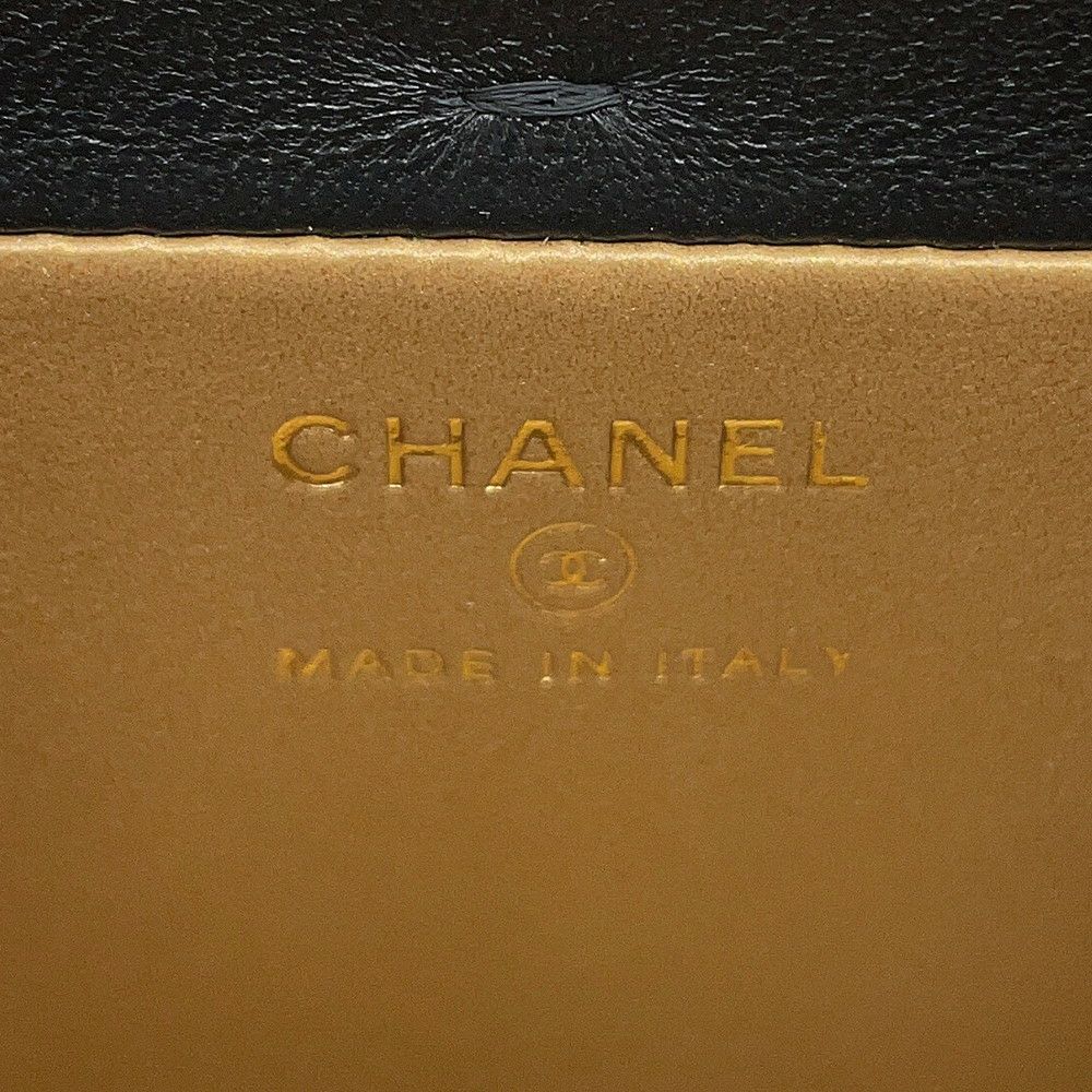 シャネル チェーンショルダーバッグ マトラッセ ココマーク バニティバッグ ラムスキン AP3459 CHANEL 黒 2way