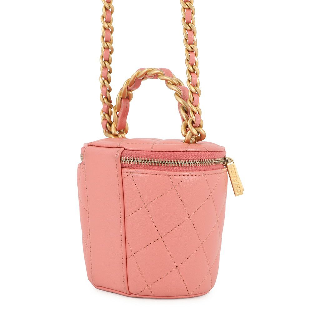 シャネル チェーンショルダーバッグ ココマーク マトラッセ トップハンドル バニティ CHANEL