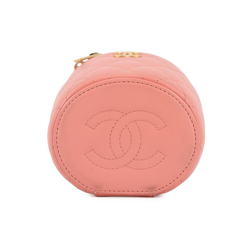 シャネル チェーンショルダーバッグ ココマーク マトラッセ トップハンドル バニティ CHANEL